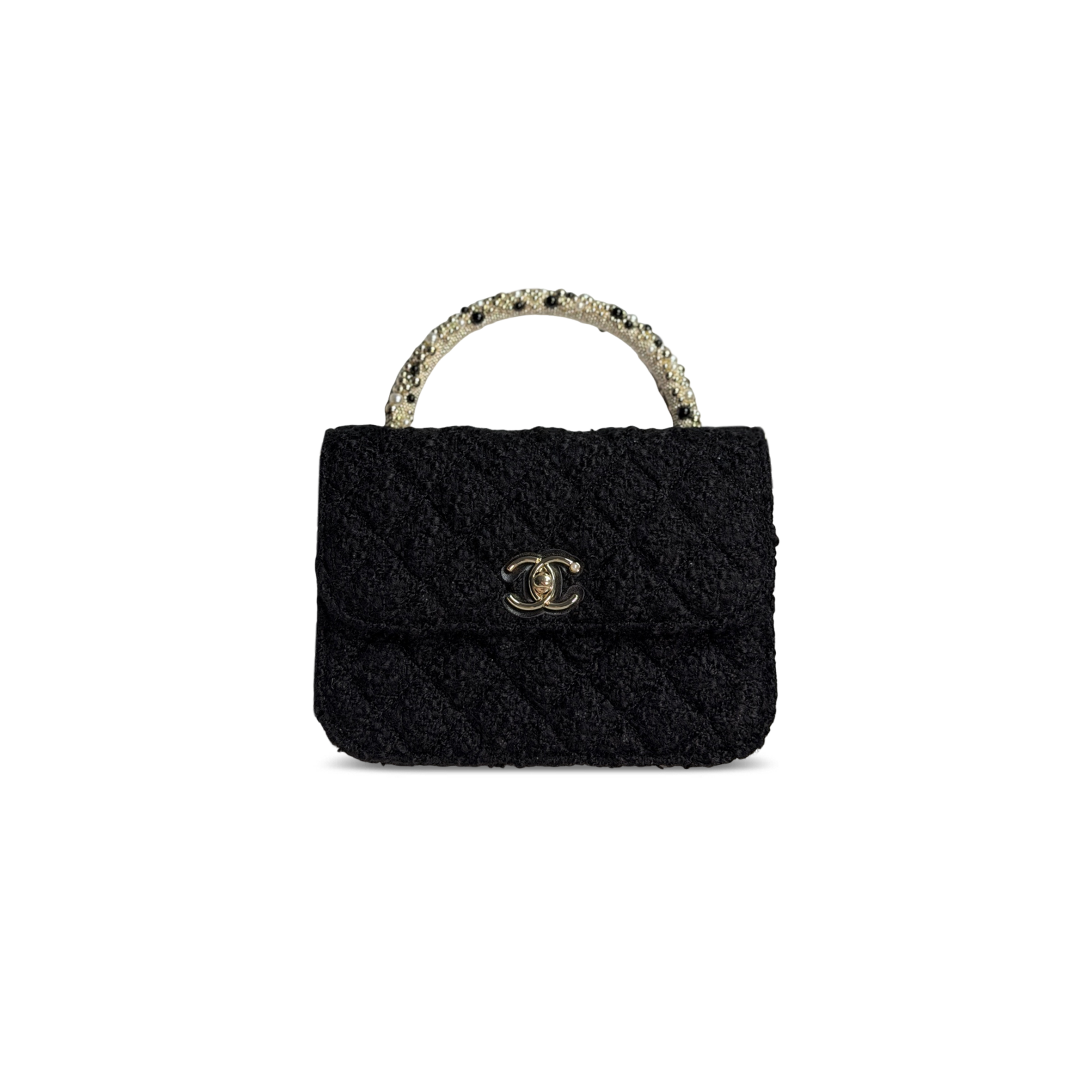 Ch**el clutch with chain tweed (17.5*14*5.5cm)